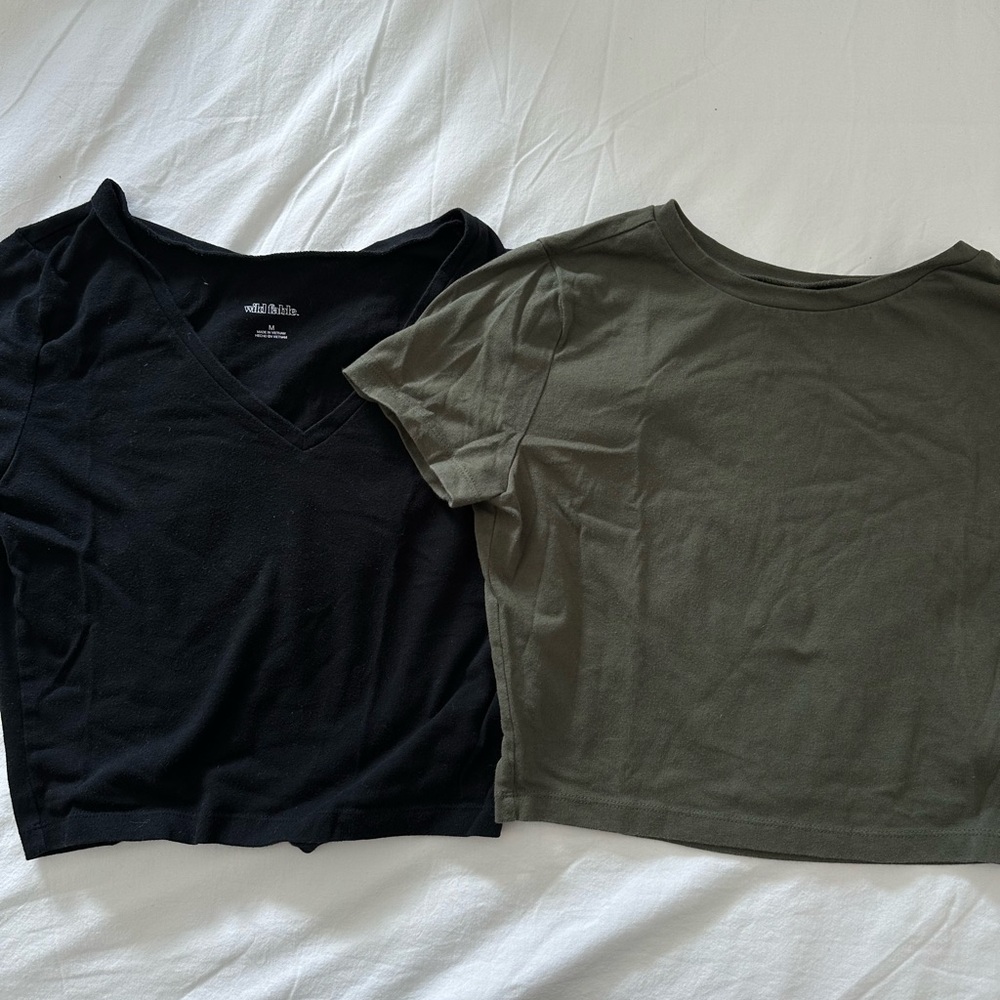 Wild Fable Black and Olive Kids Tees